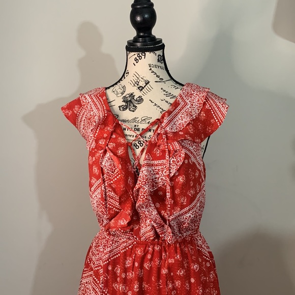 Tularosa Trinity Dress Color: Cherry ScarfSize: S - Picture 3 of 16